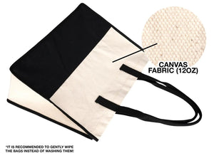 Large city Canvas Tote Bag – Beach, Travel & Shopping Bag with Pocket, 100% Cotton - Pamusan.com