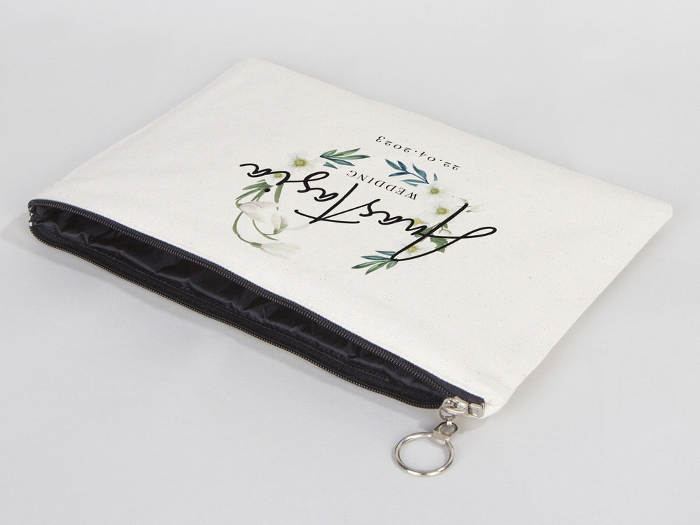 Custom Cotton Wedding Clutch Bag – Personalized Gift Pouch | Pamusan