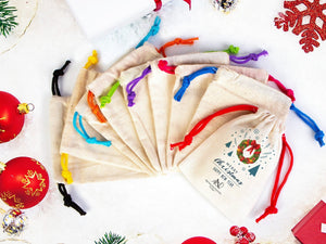 New Year and Merry Christmas Bags,  Custom Family or Company Gift Bags, You Can Add Logo & Text — logo detail | Pamusan