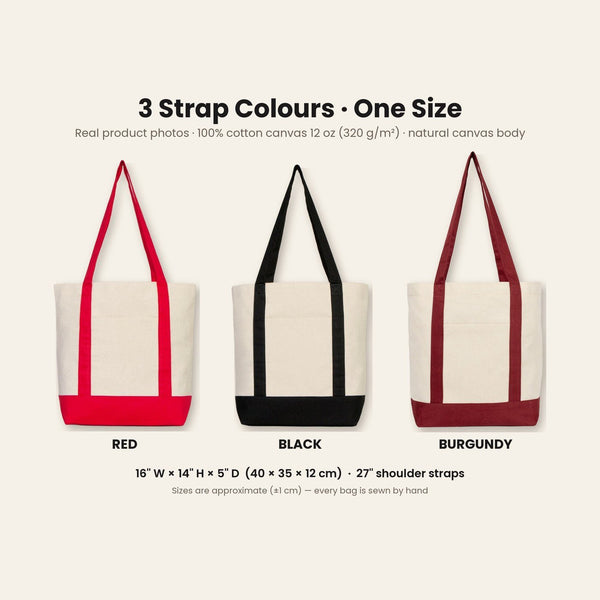 Canvas-Tasche Neujahr mit Fronttasche – 9 Motive Happy New Year 2027, Tragetasche 40 × 35 × 12 cm mit roten, schwarzen oder bordeauxroten Akzenten - Pamusan.de