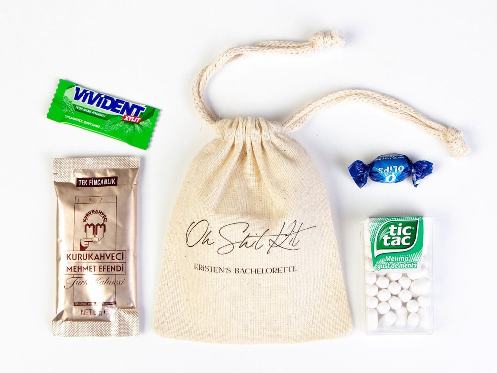 Oh Shit Kit Hangover Bags – Custom Handmade Recovery Pouches for Bachelorette Party | Pamusan