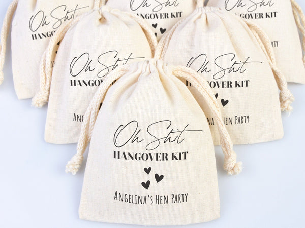 Oh Shit Kit Hangover Bags – Custom Bachelorette Party Survival & Recovery Pouches — custom print | Pamusan