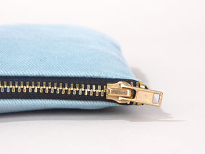 Organizer Cosmetic Bag ,Blue Clutch Bag 8"W x 6"H , Logo Design Make Up Bag - Pamusan.com