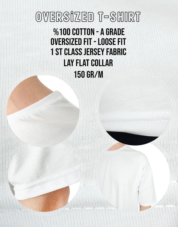 Oversized Bicycle Collar Non - printing T-Shirt White - Pamusan.com
