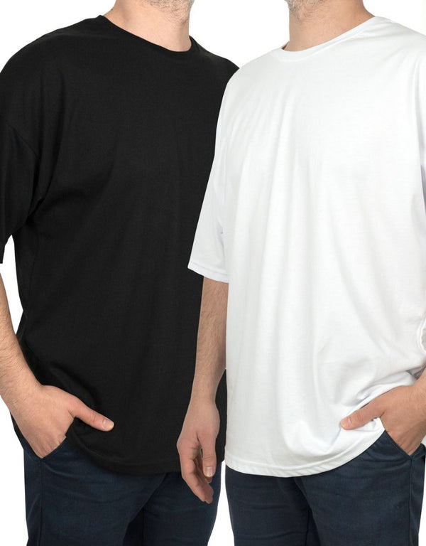 Oversized Bicycle Collar Non - printing T-Shirt White - Pamusan.com