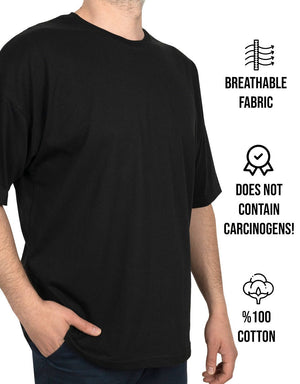 Oversized Bicycle Collar Printed T-Shirt Black - Pamusan.com