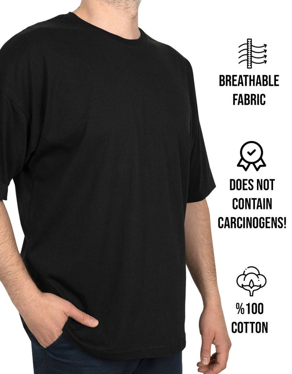 Oversized Bicycle Collar Printed T-Shirt Black - Pamusan.com