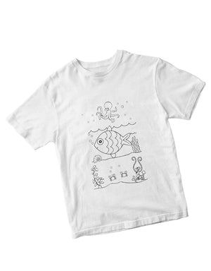 Paintable T-shirt Fish - Pamusan.com