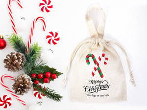 Personalized Christmas Gift Bags – 27 Designs Custom Cotton Muslin Bags for Holiday Party Favors & Family Gifts | Pamusan