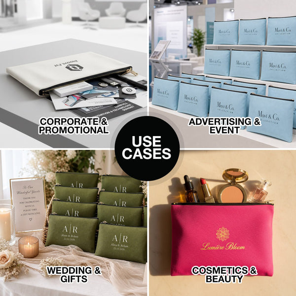 Personalized Clutch Bag – Custom Makeup & Bridesmaid Zip Pouch - Pamusan.com