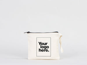 Personalized Coin Purse, 6"W x 5"H Zippered Pouch Bag, Coin Pouch Bag, Linen Coin Purse with Zipper, Linen Coin Case - Pamusan.com
