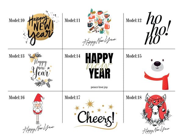 Personalized Happy New Year Gift Bag, New Year's Eve Party Favor, Custom New Year Bag — logo detail | Pamusan