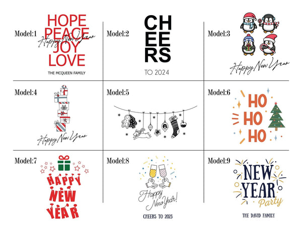 Personalized Happy New Year Gift Bag, New Year's Eve Party Favor, Custom New Year Bag — logo detail | Pamusan