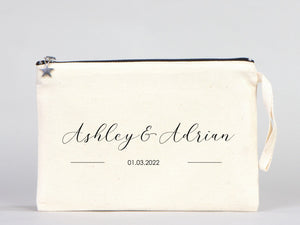 Personalized Wedding Clutch Bag – Custom Cotton Clutch Gift for Bridesmaids - Pamusan.com