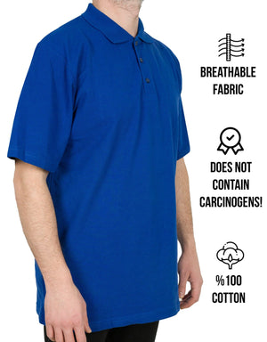 Polo Collar Blue T-Shirt - Digital Print - Pamusan.com