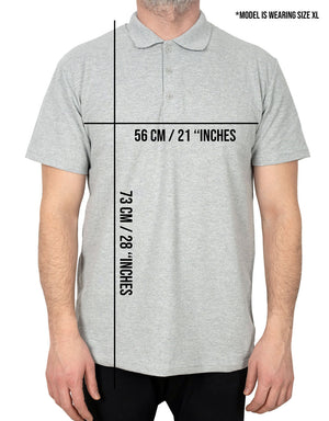 Polo Collar Gray T-Shirt - Print - Pamusan.com