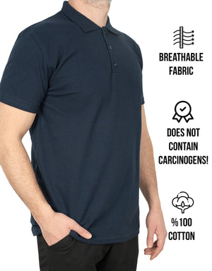 Polo Collar T-Shirt Navy - Pamusan.com