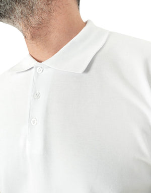 Polo Collar T-Shirt White - Pamusan.com