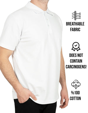 Polo Collar T-Shirt White - Pamusan.com