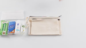 Ungefütterte Clutch-Tasche – 20 cm B x 15 cm H – (Individuell anpassbar) Strapazierfähige Baumwolltasche mit Reißverschluss