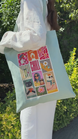 Individuell gestaltbare Baumwolltasche – 35 × 40 cm, Mintgrün – 170 g