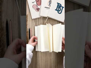 Notizbuch mit Canvas-Einband, bedruckt mit Text, Logo oder Foto, Werbe-Notizbuch