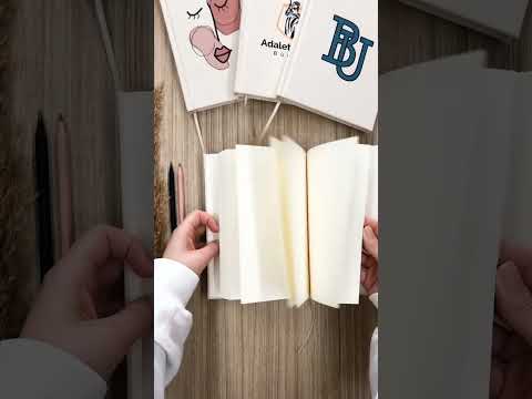 Notizbuch mit Canvas-Einband, bedruckt mit Text, Logo oder Foto, Werbe-Notizbuch