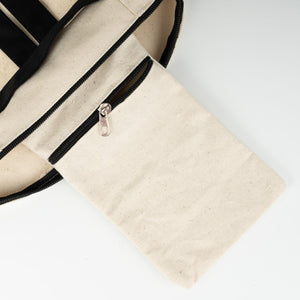 Printed Black VIP Canvas Backpack – 10" × 13" (25 × 32 cm), 10 oz - Pamusan.com