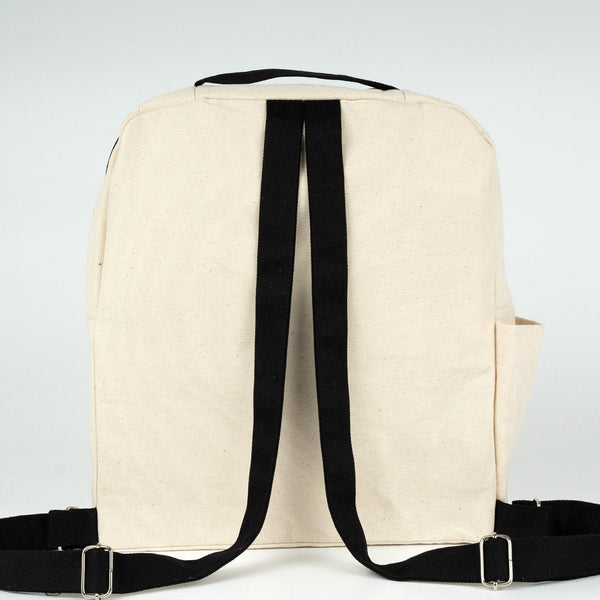 Printed Black VIP Canvas Backpack – 10" × 13" (25 × 32 cm), 10 oz - Pamusan.com
