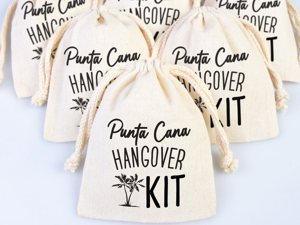 Punta Cana Hangover Kit Bags – Custom Cotton Recovery Pouches | Pamusan