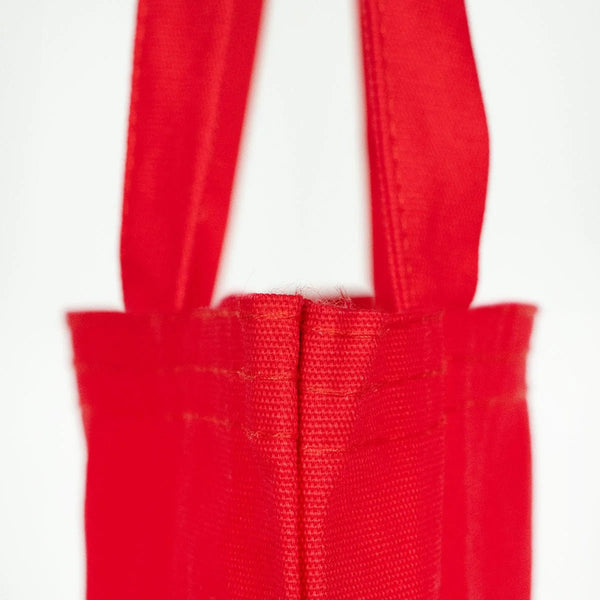 Red Canvas New Year Tote Bag – Ho Ho Ho Printed Holiday Design - Pamusan.com
