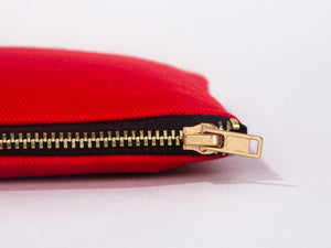 Red Clutch Bag 8"x6" – Custom Logo Makeup & Cosmetic Pouch, Bridesmaid Gift - Pamusan.com