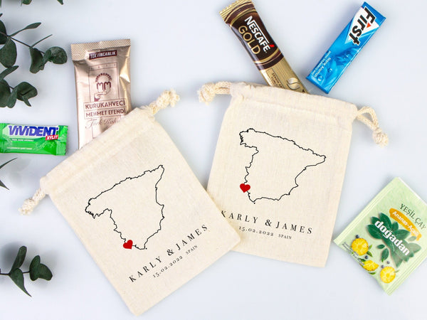 Spain Destination Wedding Favor Bag - Madrid & Barcelona - Pamusan.com