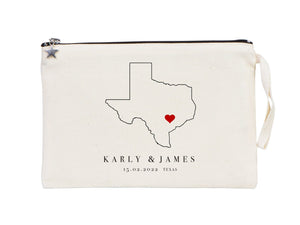Wedding Clutch, 10"W x 7"H France Custom Wedding Clutch Bag, Italy Bridesmaid Gift, Personalized Wedding - Pamusan.com