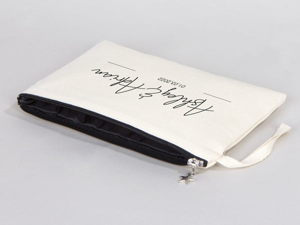 Wedding Clutch Bag – Personalized Cotton Bridal Clutch Gift - Pamusan.com