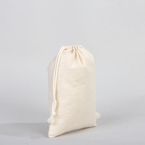 Cotton Drawstring Pouch 6"x8" | Natural Favor & Gift Bag — print detail | Pamusan
