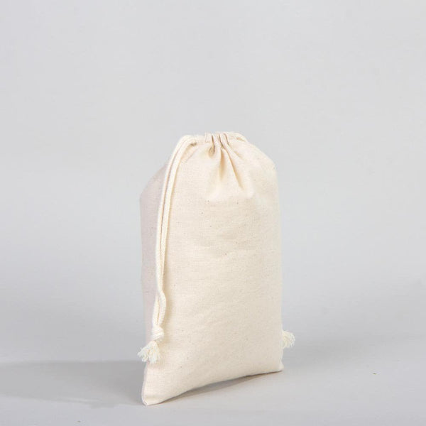 Cotton Drawstring Pouch 6"x8" | Natural Favor & Gift Bag — print detail | Pamusan