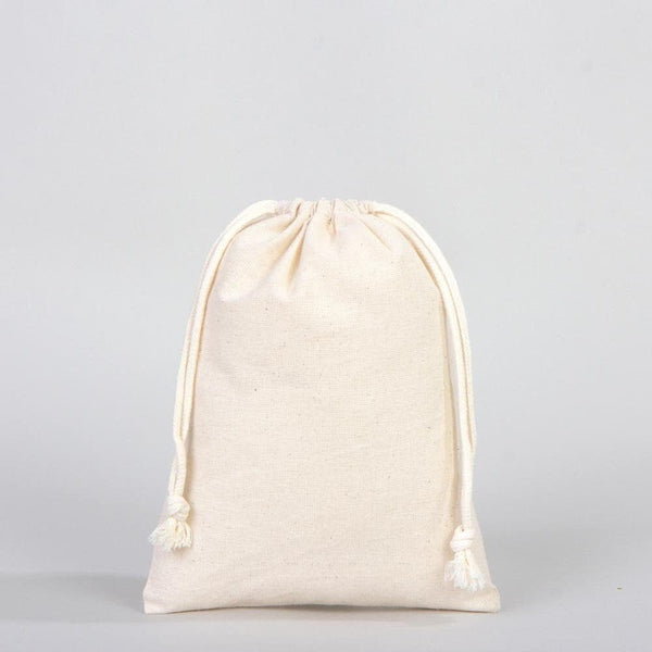 Cotton Drawstring Pouch 6"x8" | Natural Favor & Gift Bag — print detail | Pamusan