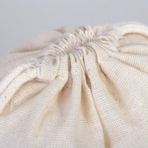 Cotton Drawstring Pouch 6"x8" | Natural Favor & Gift Bag — print detail | Pamusan