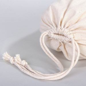 Cotton Drawstring Pouch 8"x12" | Natural Favor & Gift Bag — lifestyle view | Pamusan