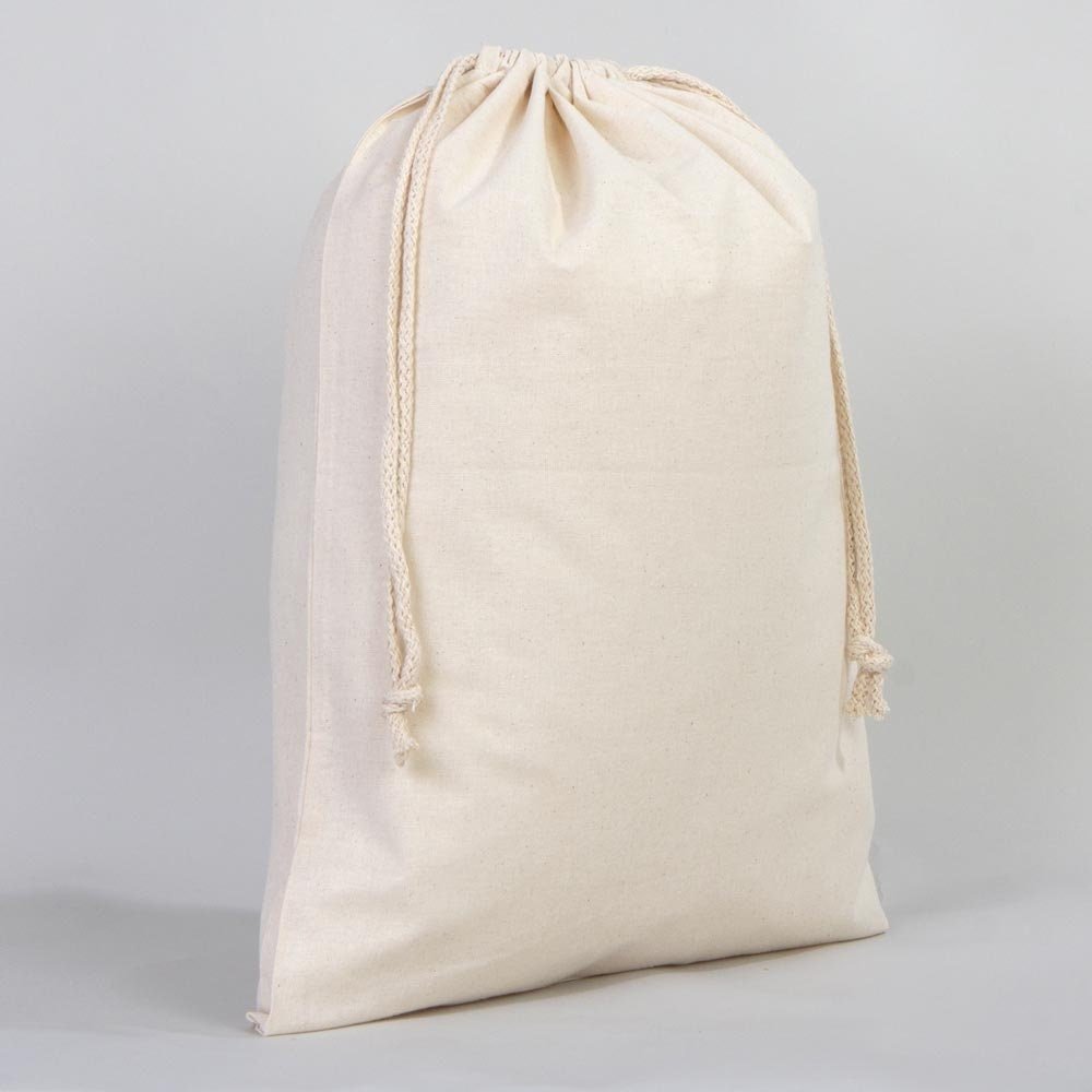 Cotton Drawstring Pouch 16"x20" | Natural Large Favor & Gift Bag | Pamusan