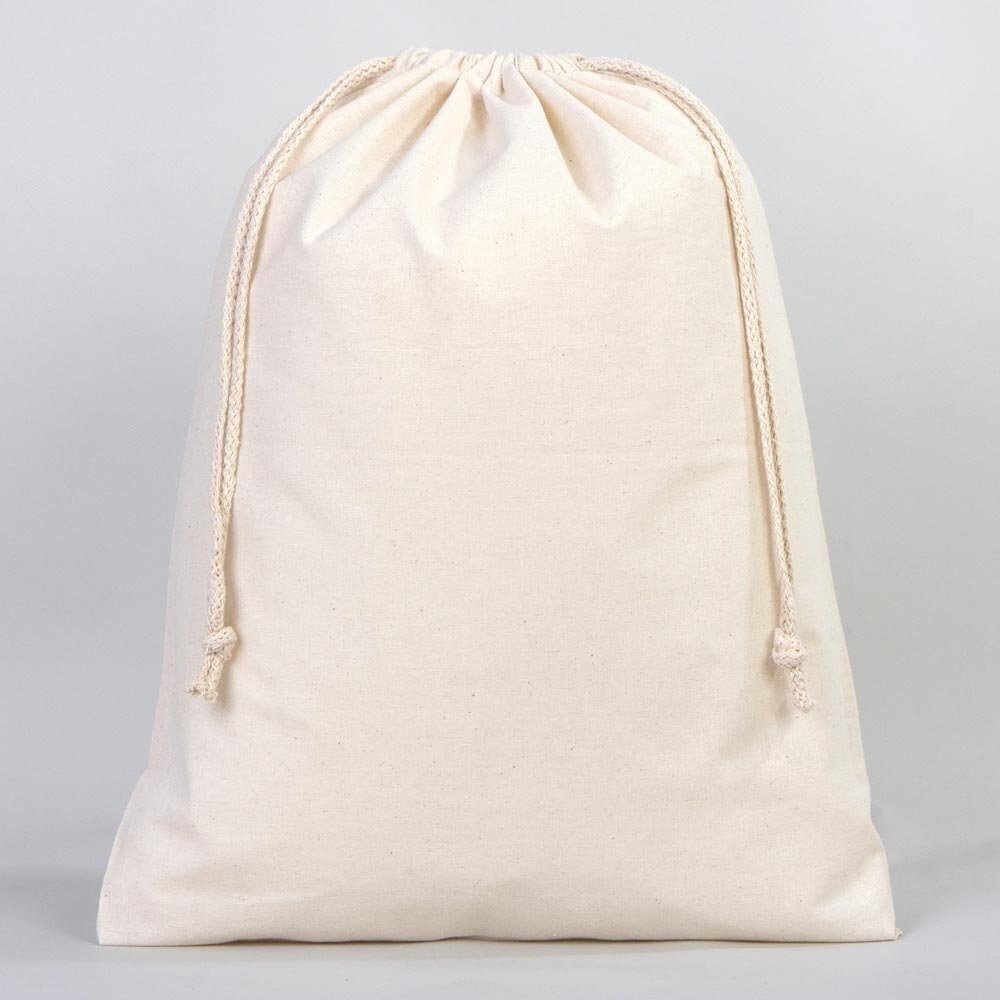 Cotton Drawstring Pouch 16"x20" | Natural Large Favor & Gift Bag | Pamusan